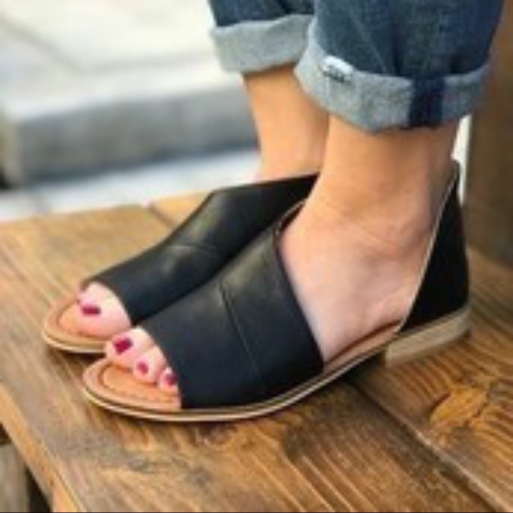 🌺🆕x2🎉HP🎉5⭐️Peep Toe Cut Sandals - Picture 4 of 6